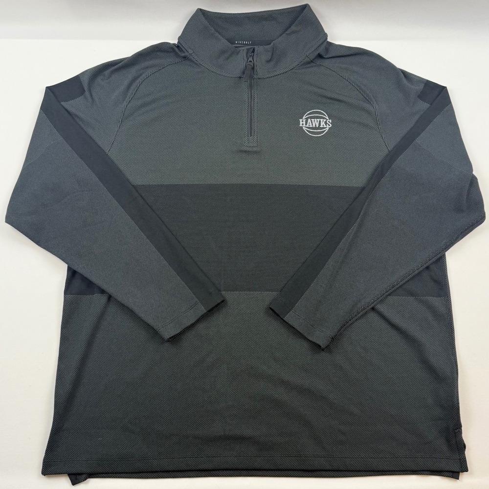 Nike Golf Atlanta Hawks NBA Dri-FIT 1/4 Zip Pullover Charcoal XL CU9828-010